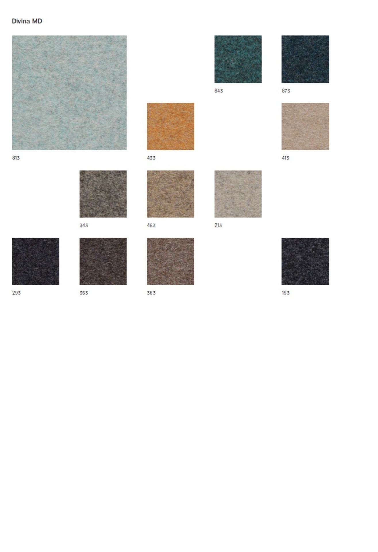 Sample Card Divina MD Kvadrat